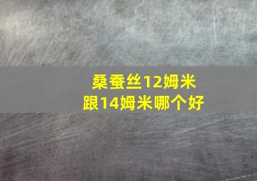 桑蚕丝12姆米跟14姆米哪个好