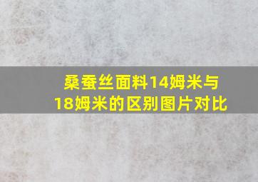 桑蚕丝面料14姆米与18姆米的区别图片对比