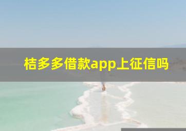 桔多多借款app上征信吗