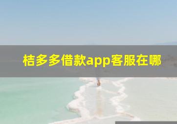 桔多多借款app客服在哪