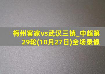 梅州客家vs武汉三镇_中超第29轮(10月27日)全场录像