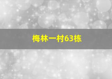 梅林一村63栋