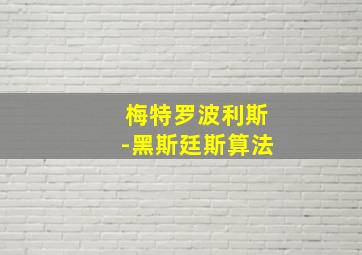 梅特罗波利斯-黑斯廷斯算法