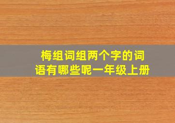 梅组词组两个字的词语有哪些呢一年级上册