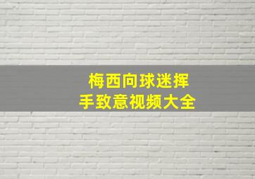 梅西向球迷挥手致意视频大全