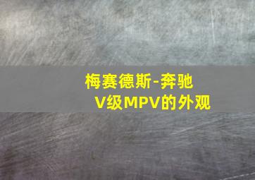 梅赛德斯-奔驰V级MPV的外观