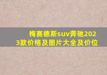 梅赛德斯suv奔驰2023款价格及图片大全及价位