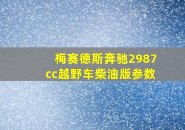 梅赛德斯奔驰2987cc越野车柴油版参数