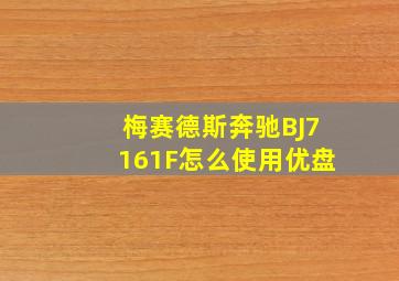 梅赛德斯奔驰BJ7161F怎么使用优盘