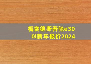 梅赛德斯奔驰e300l新车报价2024