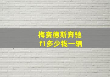 梅赛德斯奔驰f1多少钱一辆