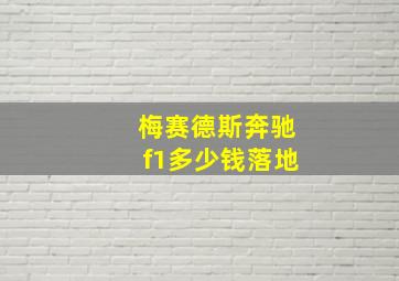 梅赛德斯奔驰f1多少钱落地