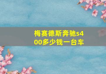 梅赛德斯奔驰s400多少钱一台车