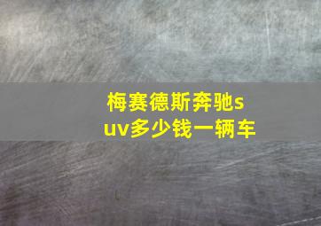 梅赛德斯奔驰suv多少钱一辆车