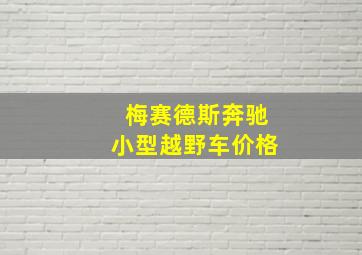 梅赛德斯奔驰小型越野车价格