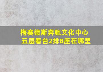 梅赛德斯奔驰文化中心五层看台2排8座在哪里