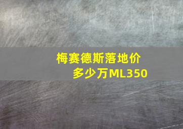 梅赛德斯落地价多少万ML350