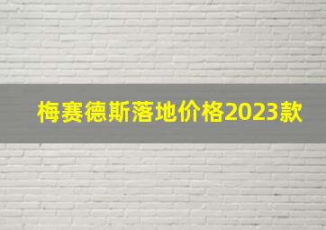 梅赛德斯落地价格2023款