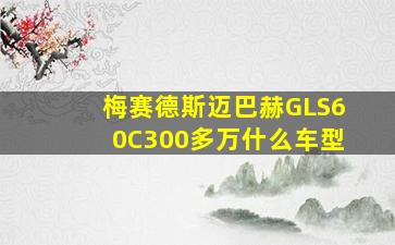 梅赛德斯迈巴赫GLS60C300多万什么车型