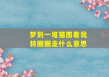 梦到一堆猫围着我转圈圈走什么意思