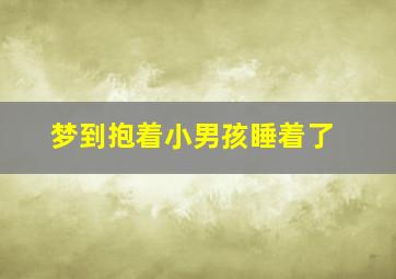 梦到抱着小男孩睡着了