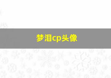 梦泪cp头像