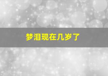 梦泪现在几岁了