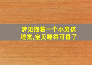 梦见抱着一个小男孩睡觉,宝贝睡得可香了