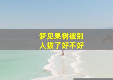 梦见果树被别人拔了好不好