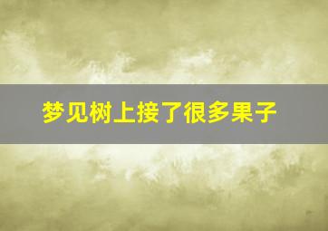 梦见树上接了很多果子