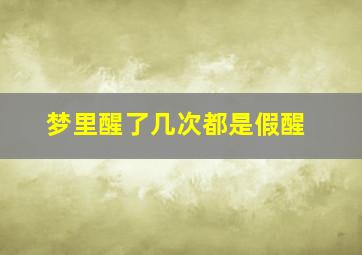 梦里醒了几次都是假醒