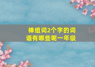 棒组词2个字的词语有哪些呢一年级