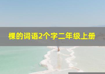 棵的词语2个字二年级上册