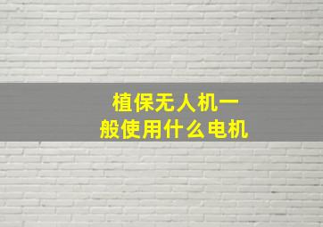 植保无人机一般使用什么电机