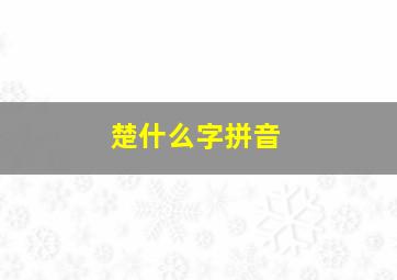 楚什么字拼音