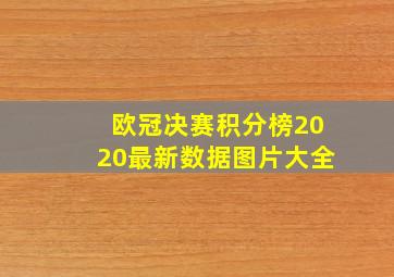 欧冠决赛积分榜2020最新数据图片大全