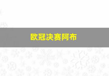 欧冠决赛阿布