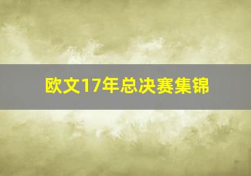 欧文17年总决赛集锦