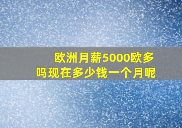 欧洲月薪5000欧多吗现在多少钱一个月呢