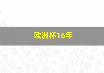 欧洲杯16年