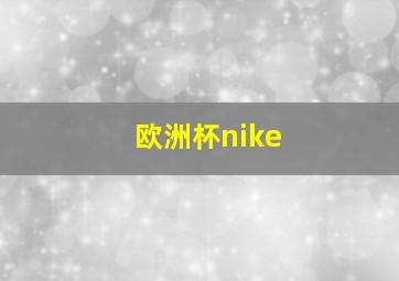 欧洲杯nike