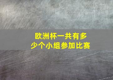 欧洲杯一共有多少个小组参加比赛