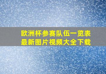 欧洲杯参赛队伍一览表最新图片视频大全下载