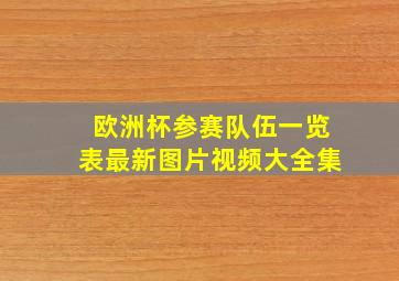 欧洲杯参赛队伍一览表最新图片视频大全集