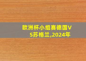 欧洲杯小组赛德国VS苏格兰,2024年