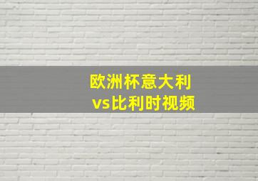 欧洲杯意大利vs比利时视频