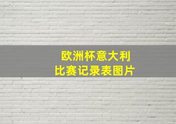 欧洲杯意大利比赛记录表图片