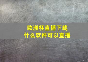 欧洲杯直播下载什么软件可以直播