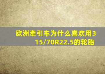 欧洲牵引车为什么喜欢用315/70R22.5的轮胎