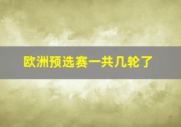 欧洲预选赛一共几轮了